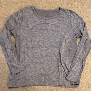 Gray Long Sleeve Top